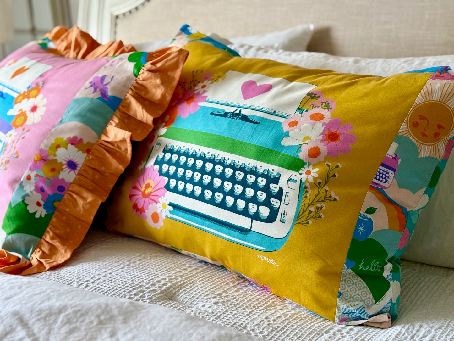 Electric Typewriter Pillow Shams - PDF Pattern