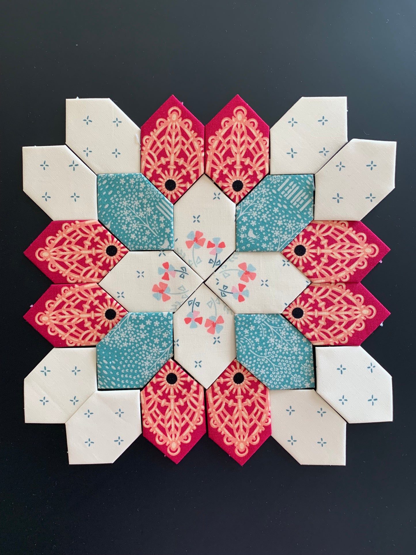 Aqua and Lace #6 Patchwork of the Cross Block Kit