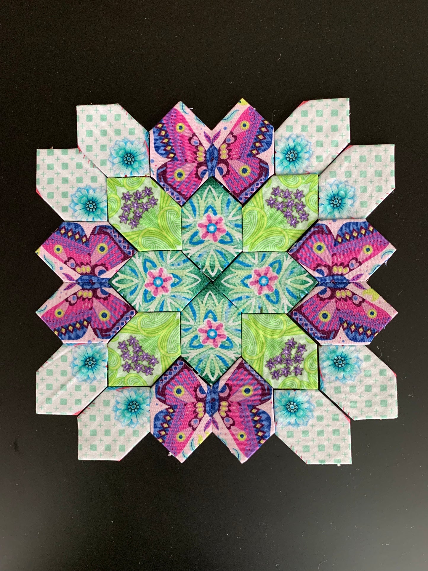 Purple Butterfly #4 Patchwork of the Cross Block Kit