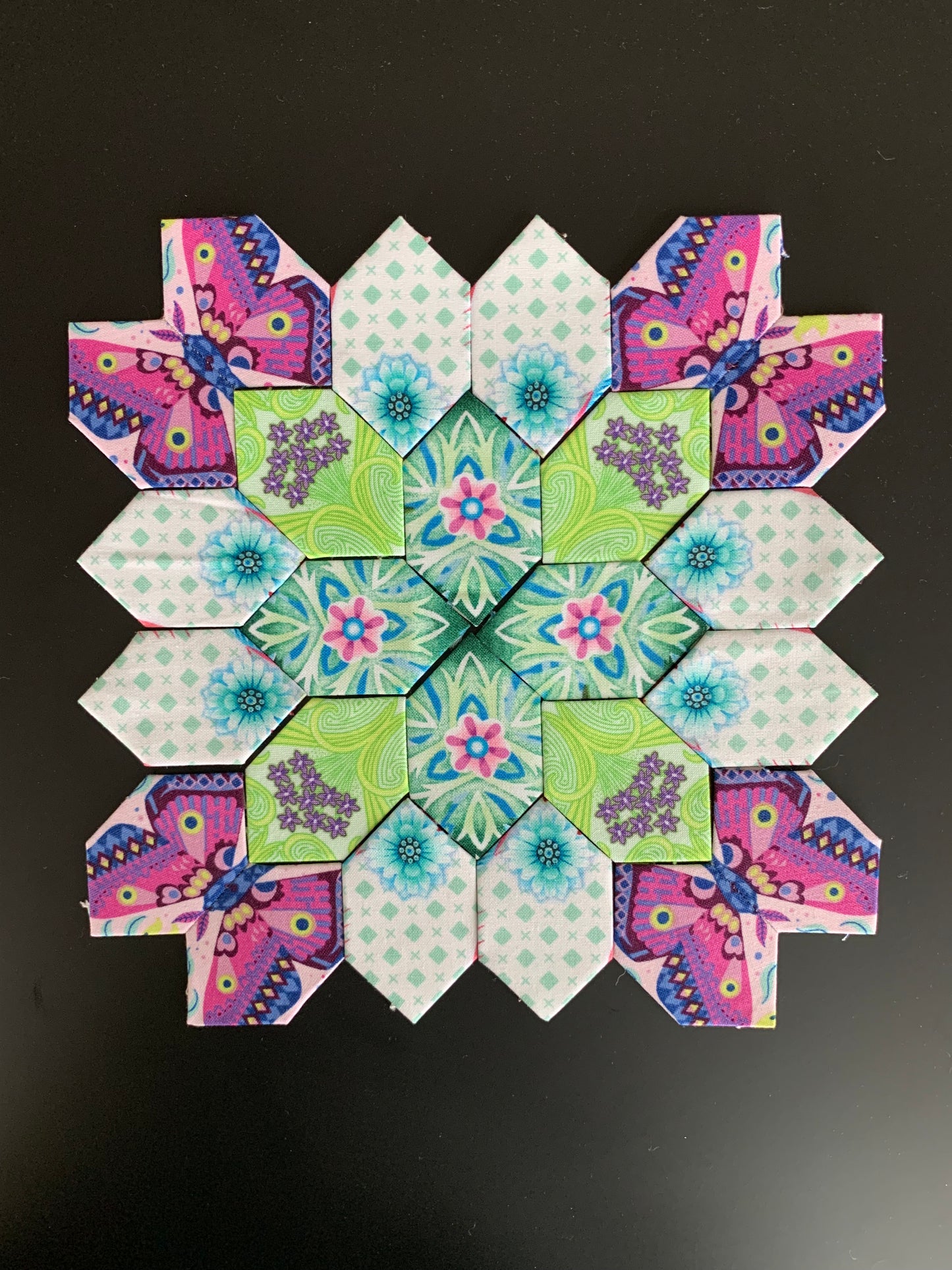 Purple Butterfly #4 Patchwork of the Cross Block Kit