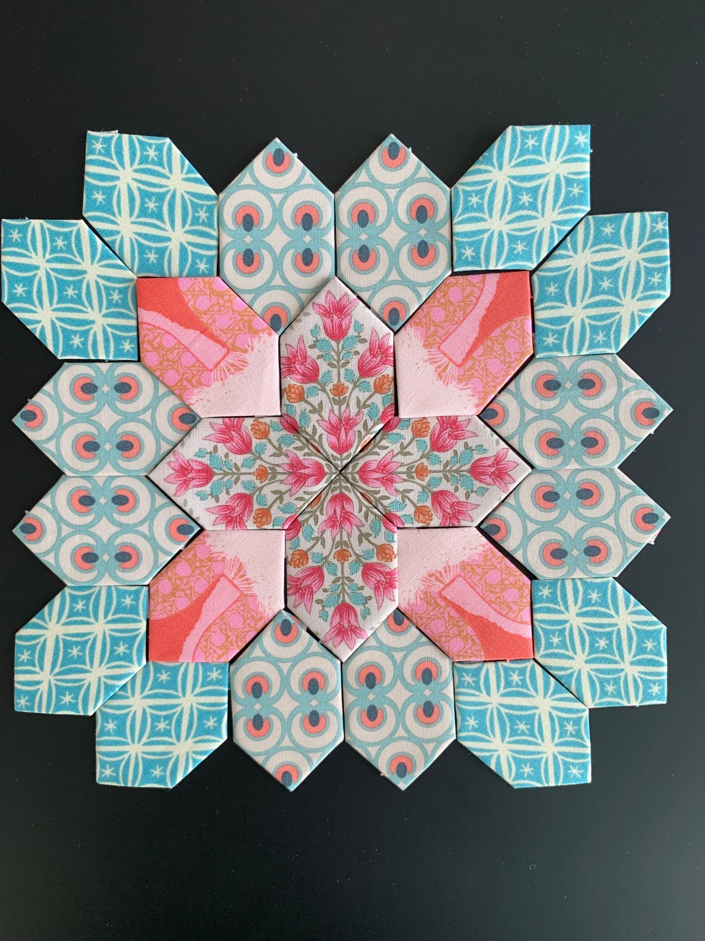 Blue Picnic #13 Patchwork of the Cross Block Kit