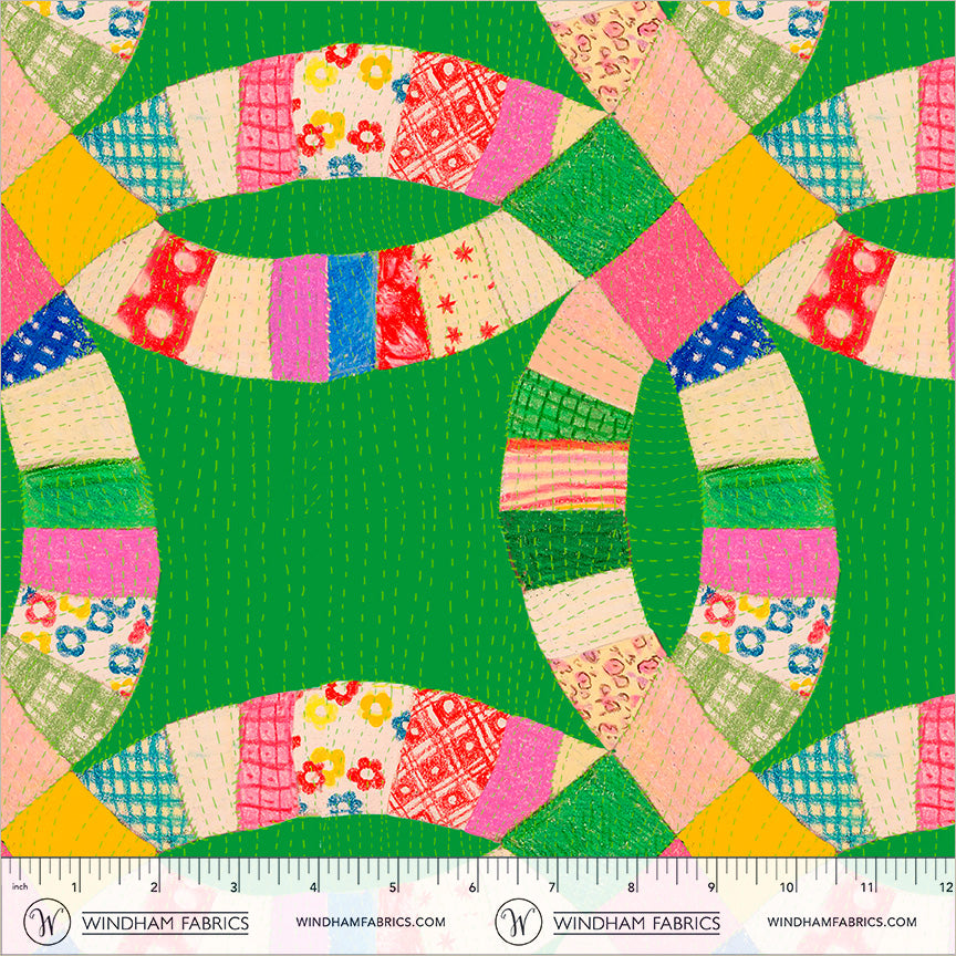 pre-order | Double Wedding Ring Cheater Cloth - Jade