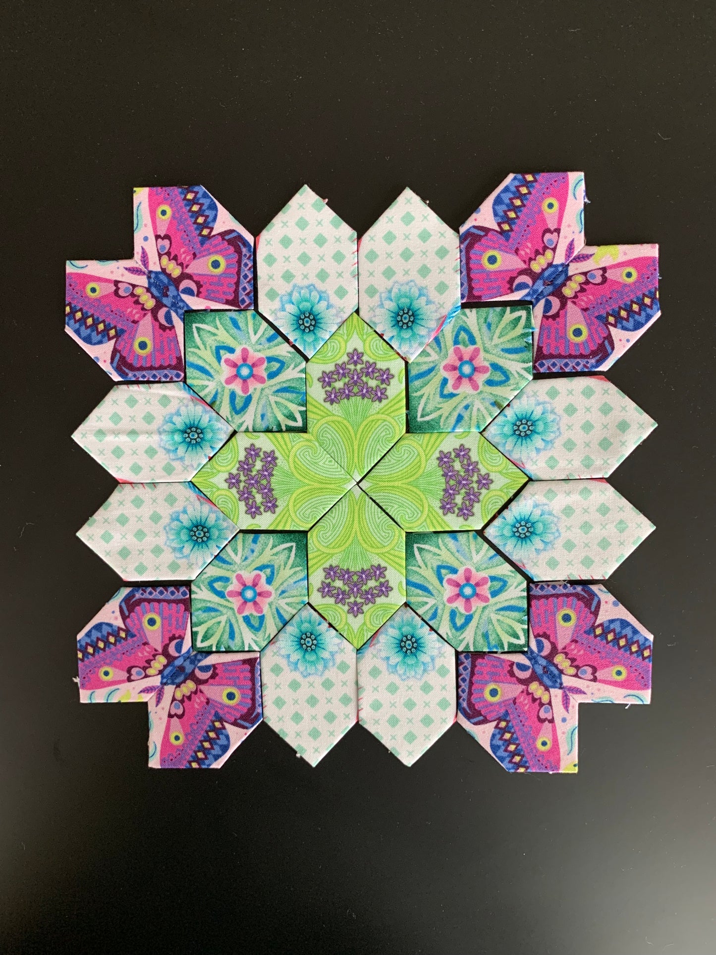 Purple Butterfly #4 Patchwork of the Cross Block Kit