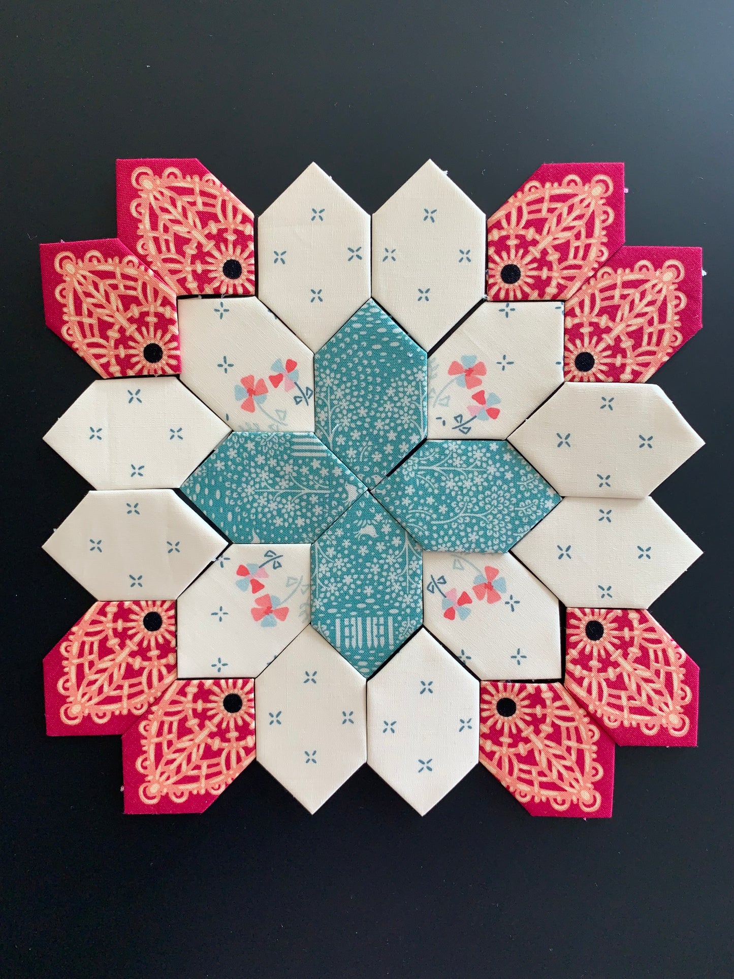 Aqua and Lace #6 Patchwork of the Cross Block Kit