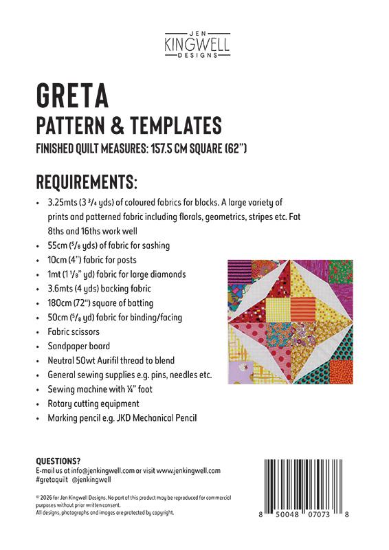 Greta Acrylic + Pattern set - Jen Kingwell