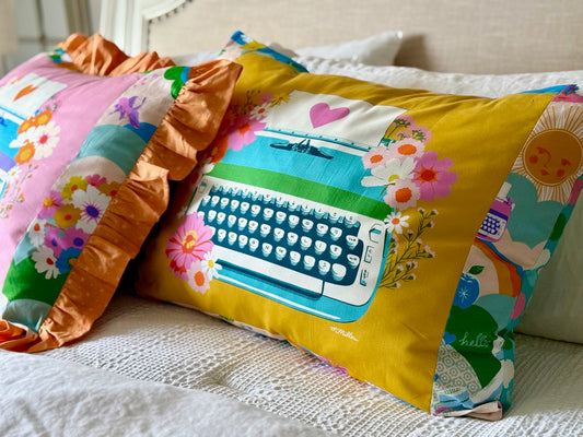 Electric Typewriter Pillow Shams - PDF Pattern