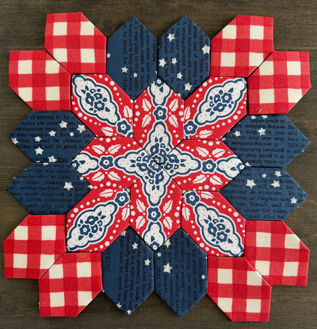Happy Birthday America #250 Patchwork of the Cross Block Kit