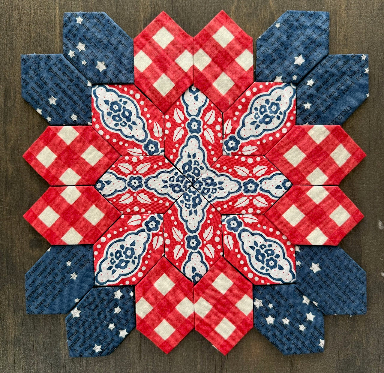 Happy Birthday America #250 Patchwork of the Cross Block Kit