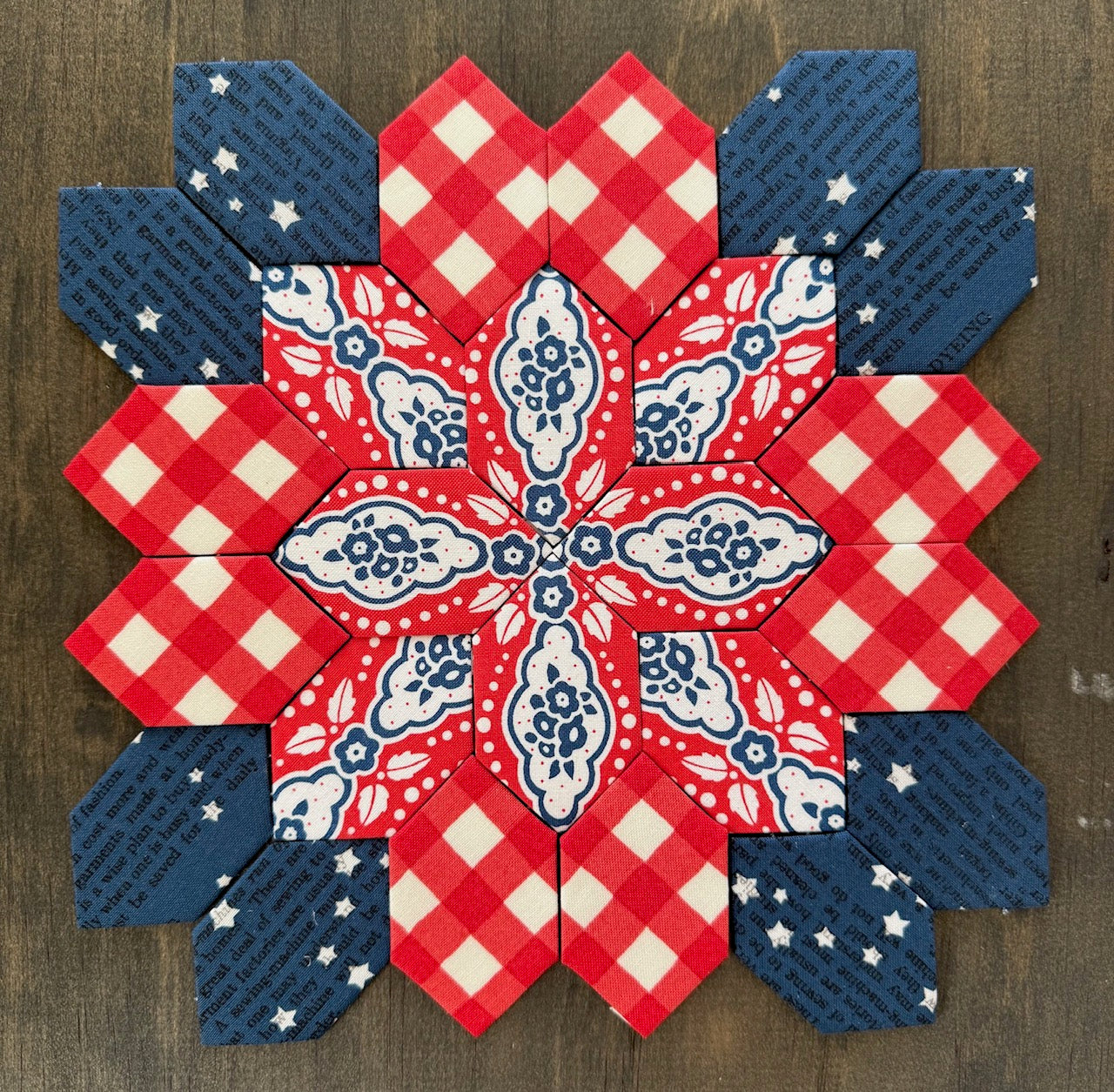 Happy Birthday America #250 Patchwork of the Cross Block Kit