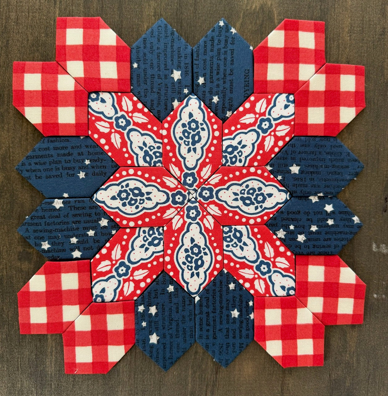 Happy Birthday America #250 Patchwork of the Cross Block Kit